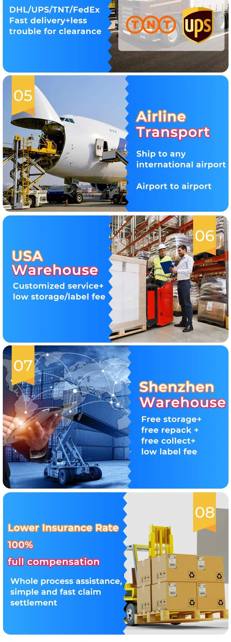 Chinese Freight Forwarder Air Cargo Ship China to Canada Italy Spain Germany UK UAE USA Fba Amazon Warehouse Shipping