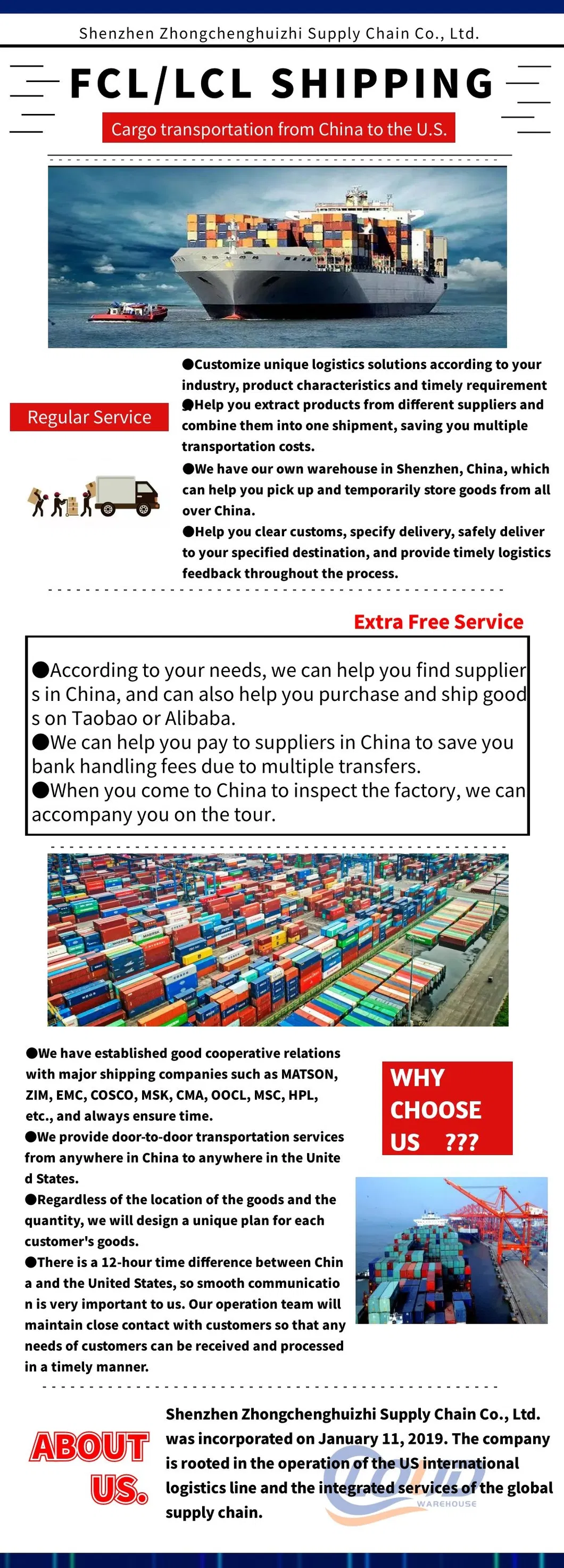 International Logistics by Freighter, From China to La, Us.