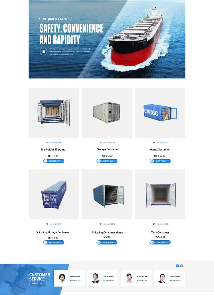 Ocan Fly Logistics Shipping Container Quick Assembling Prefab LCL/20gp/40gp/40hq Shipping Container Best Container