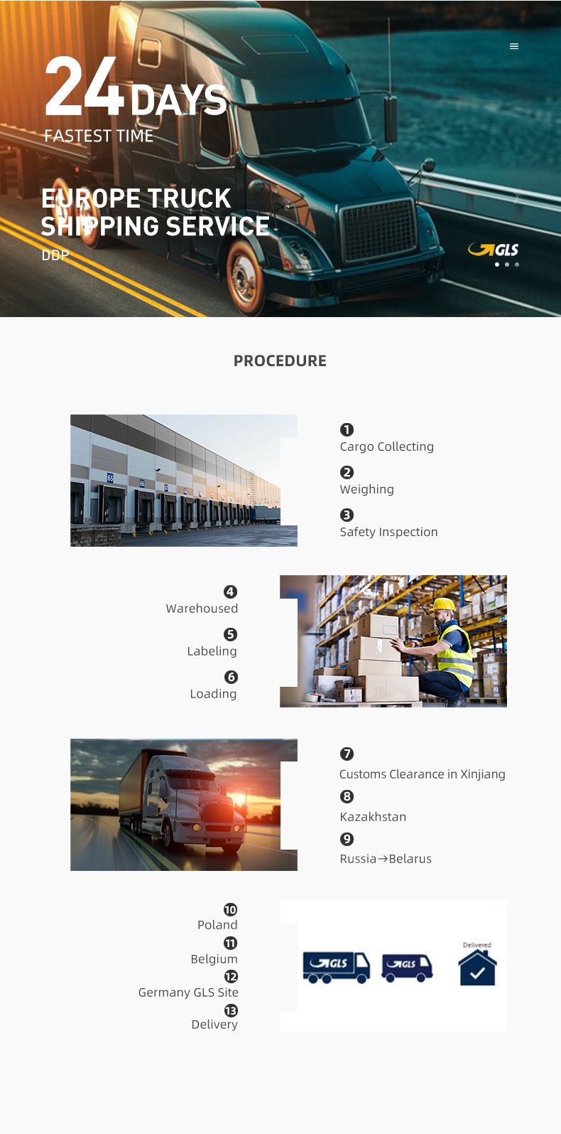 Reliable Delivery International Logistics to Europe All Address