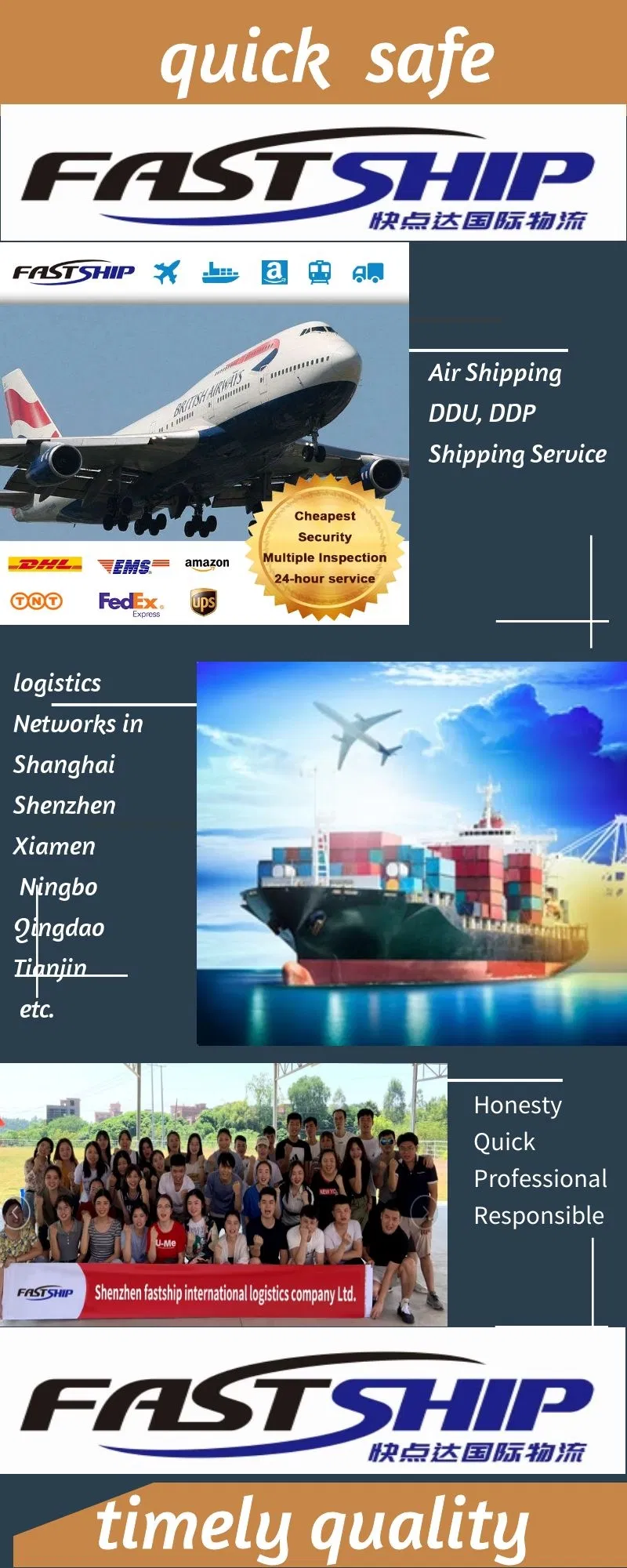 Safe&Quick Air/Sea Door to Door Freight Forwarder to Peru